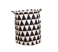 AYCDL Panier À Linge Rond, Bac De Rangement, Panier À Linge Sale Grande Capacité, Panier De Rangement pour Vêtements, Organisateur pour La Maison,E-15.7 * 19.6in