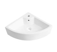 AYCDL Petit lavabo d'angle triangulaire flottant en céramique pour vestiaire, garage
