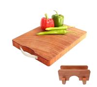 AYCDL Planche À Découper Authentique en Bois De Fer, Réversible Et Rectangulaire, avec Poignée, pour Viande, Fromage Et Légumes, 0,4,0.4