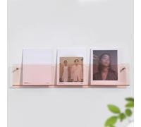 AYCDL Porte-revues Mural en Acrylique Rose, Porte-brochures Transparent, Support d'étagères flottantes réglables à Suspendre pour Bureau, église, café