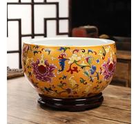 AYCDL Pots De Fleurs, Succulentes, Bassin, Plantes Hydroponiques, Pot De Fleurs, Bol De Bureau, Bassin De Lotus, Pot Chinois, Pot De Fleurs en Céramique pour Jonquilles, Décora,B-25 * 14cm