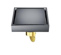 AYCDL Siphon De Sol Désodorisant en Acier Inoxydable Gris Anthracite avec Âme en Cuivre, Grande Capacité, pour Salle De Bain, Douche, Balcon Ou Machine À Laver, Idéal pour Les,Gun Grey6-10 * 10cm