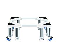 AYCDL Socle pour Sèche-Linge Mobile De Grande Taille, Grand Classeur en Acier (91-105 Cm), Support en Bois pour Grand Tonneau, Chariot en Acier Inoxydable pour Lave-Linge, Sèc,White-30cm