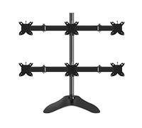 AYCDL Support TV pour Six Écrans, Inclinable Et Pivotant, Support TV De Table avec Support Métallique en Forme De V, Base TV De Table Adaptée Aux Écrans LED De 13 À 2