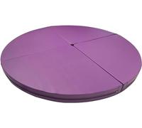 AYCDL Tapis de pole dance pour la maison, rond, pliable, portable, coussin de sécurité d'exercice et de yoga avec rembourrage en mousse EPE et revêtement en cuir synthétique, 1,2 m/1,5 m/1,6 m, violet
