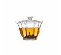 AYCDL Théière en Verre Fine Et Élégante avec Trou pour Filtre, Service À Thé, Théière Transparente À Main,Without Cup-One Size