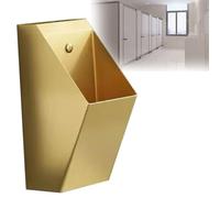 AYCDL Urinoir en Acier Inoxydable, Urinoir Mural À Capteur, Urinoir À Chasse d'eau pour Hommes, Urinoir Commercial, pour Salles De Bains Et Toilet,Gold-Urinal