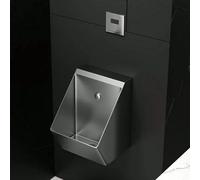 AYCDL Urinoir Mural À Capteur, Urinoirs en Acier Inoxydable avec Système De Chasse d'eau Automatique, Toilettes Commerciales pour Hommes, Or, Or,Dark Gray