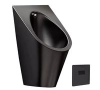 AYCDL Urinoir Mural en Acier Inoxydable 304, Design Intelligent À Induction, pour Toilettes Hommes, Argent, Noir,Black