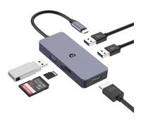 AYCLIF Hub USB C, 6 in 1 Multiport Adapter USB C avec Affichage 4K HDMI, USB A 3.0, Lecteur de Carte SD/TF, Dual Monitor USB C Adapter pour Surface, Dell, HP, Lenovo, XPS et Plus d'appareils Type C