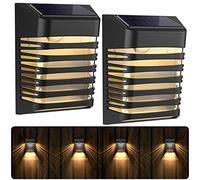 AYCLIF Lampes solaires de jardin, Lampes solaires d'extérieur LED étanches Lumières solaires de jardin,2 modes Décoration de jardin Montage mural Lampes solaires de jardin pour terrasse,cour(6 Pack)