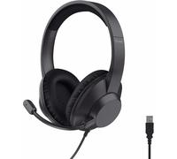 Ayda Max Casque Usb Avec Micro Enc Antibruit Over Ear,Microphone Réduction Du Bruit,85% Plastique Recycle,Câble 1,8 M,Casque Audio Pc Filaire Usb-C Ordinateur Portable Teams Zoom,Noir