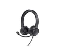 Trust Casque filaire Ayda – Sur-oreille léger, micro flexible 3,5 mm, arceau réglable – Noir