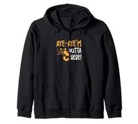 Aye Aye'm Outta Here Funny Aye-Aye Whisperer Primate Lovers Sweat à Capuche