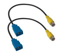 AYECEHI Adaptateur de caméra de recul Fakra vers RCA femelle compatible avec certaines Mercedes Benz Volvo Ford Système radio de navigation de véhicule Caméra de recul Parking Câble adaptateur