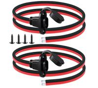 AYECEHI Câble SAE 10 AWG - Port latéral - 60 cm - Résistant aux intempéries - Montage rapide - Montage sur panneau solaire - Avec 8 vis