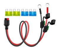 AYECEHI Connecteur solaire 10 AWG 45 A - Câble de borne à anneau, compatible avec port de connecteur Anderson, câble porte-fusible double, pour automobile - 1 m