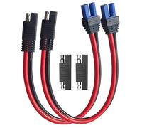 AYECEHI Lot de 2 câbles 10 AWG EC5 vers SAE, connecteur adaptateur de connexion rapide SAE vers EC5, câble adaptateur d'alimentation automobile EC5 vers SAE adapté pour batterie solaire de voiture