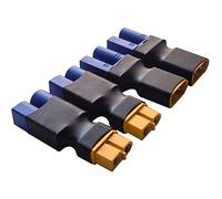 AYECEHI Lot de 2 paires de connecteurs EC5 vers XT60 mâle XT60 vers femelle EC5, adaptateur femelle XT60 vers mâle EC5 sans fil, connecteurs compatibles avec drone RC FPV de voiture, chargeur de