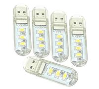 AYECEHI Lot de 5 mini lampes de lecture USB portables LED pour la lecture en plein air - Lampe de camping