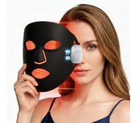 Ayerim Masque à lumière rouge pour le visage, masque à lumière infrarouge rechargeable avec 3 modes personnalisés, idéal pour un usage domestique, le yoga et le sommeil