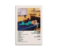 AYERWAENN Luidji Album Tristesse Business Tracklist Affiches esthétiques - Art mural vintage - Peinture décorative sur toile pour salon, chambre à coucher - 20 x 30 cm - Style sans cadre