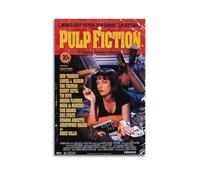 AYERWAENN Poster de film Pulp Fiction - Impression sur toile vintage - Décoration pour salon, chambre à coucher - 20 x 30 cm - Style vintage - Sans cadre