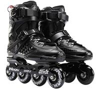 AYES Patins à roues alignées professionnels pour hommes et femmes, patins à roues alignées de fitness pour adultes et débutants (noir, 41)