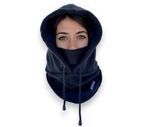 Ayesphere Cagoule Homme et Femme, Balaclava, Cagoule Moto,Culotte Col Homme et Femme, Cagoule Thermique Doublure Polaire, Casquette, Buff à Capuche, Noir , Taille Unique