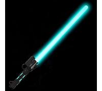 AYESY 7 Couleurs Sabre Laser, 2 en 1 Sabre Lumineux Epées Laser à LED avec Son Jouet de Sabres Lumineux Rétractable Rechargeable USB pour Cadeaux Cosplay Jeu de rôle Guerrier Galactique, Noir 44-74cm