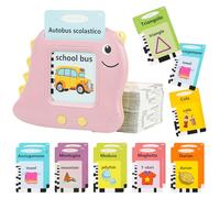 AYESY Cartes Flash Parlantes, Rose Cartes éducatives 224 Mots, Cartes éducatives pour Enfants Jouet Éducatif Montessori Jouets d'apprentissage Audio pour Enfants de 2 à 6 Ans