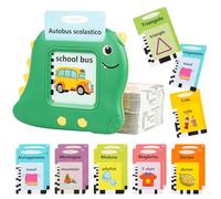 AYESY Cartes Flash Parlantes, Vert Cartes éducatives 224 Mots, Cartes éducatives pour Enfants Jouet Éducatif Montessori Jouets d'apprentissage Audio pour Enfants de 2 à 6 Ans