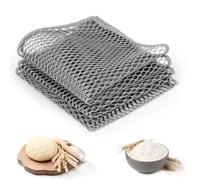 AYESY Chiffon de Nettoyage de Pâte, 3PCS 30 × 30 cm Chiffons Magiques Maille Dissolvant de Pâte Cuisson et Accessoires Utilisé pour Enlever Les Résidus de Pâtes, Gris