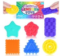 AYESY Jouets Sensoriels pour en-fants，6 Pièces texturées en Pierre d'inquiétude Jouets sensoriels Anti-Stress en Pierre pour autistes， Anti-Stress pour soulager l'anxiété