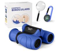 AYESY Jumelles de Extérieur, Ensemble de Jumelles avec Loupe et Boussole Parfait pour Observation des Oiseaux Voyage Exploration de la Nature (Bleu)
