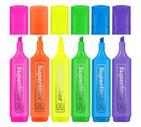 AYESY Mini Surligneurs, Set de 6 Surligneurs Fluorescents de Couleur Surligneur Pastel Marqueurs Paste pour l'école l'université ou le bureau 6 Couleurs Assorties