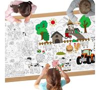 AYESY Nappe à Colorier pour Enfants，180 * 76cm Ranch Papier Dessin pour Enfant DIY Géant Coloriage Affiche Jeux d'anniversaire, Activités pour Enfants