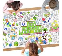 AYESY Nappe à Colorier pour Enfants，180 * 90cm École Papier Dessin pour Enfant DIY Géant Coloriage Affiche Jeux d'anniversaire, Activités pour Enfants