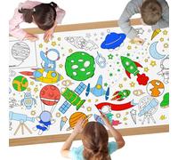 AYESY Nappe à Colorier pour Enfants,180 * 90cm Espace Papier Dessin pour Enfant DIY Géant Coloriage Affiche Jeux d'anniversaire, Activités pour Enfants