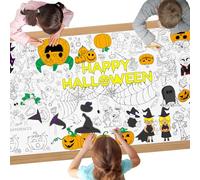 AYESY Nappe à Colorier pour Enfants，180 * 90cm Halloween Papier Dessin pour Enfant DIY Géant Coloriage Affiche Jeux d'anniversaire, Activités pour Enfants