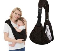 AYESY Porte Bebe Toddler Réglable, Echarpe de Porte-Bébé Latéral Respirant avec Sangles Antidérapantes Conception de Sac à Dos Enveloppante avec Boucle pour Nouveau-Né Jusqu'à 3-36 Mois, Léopard