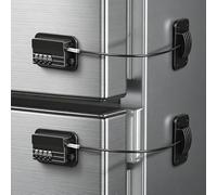 AYESY Securite Fenetre Enfant, 2pcs Cadenas Frigo pour Bloque Réfrigérateur | Serrure de Porte de Sécurité Forte Adhésif Serrure Frigo pour Bloque Réfrigérateur, Armoires Tiroirs et Fenêtres,Noir