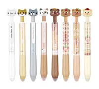 AYESY Stylos à Encre Gel Effaçable, 8 Pièces 0.5 mm Stylo Gel Kawaii Animaux Motif Animal Stylos à Bille Thermosensible Encre Gels Effaçable Panda Espace Chat Ours Fraise pour Enfant Etudiant Adulte