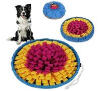 AYESY Tapis de Fouille Chien, Tapis de Reniflant Léchage Recherche de Nourriture Antidérapant Jouet Éducateur pour Chiens Slow Food l'apprentissage de l'intelligence et de l'olfaction, Jaune Rouge