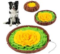 AYESY Tapis de Fouille Chien, Tapis de Reniflant Léchage Recherche de Nourriture Antidérapant Jouet Éducateur pour Chiens Slow Food l'apprentissage de l'intelligence et de l'olfaction, Vert Jaune