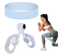 AYESY Thigh Trainer Pelvic pour Femme, Bleu Thigh Master Résistance Réglable Hip Trainer Exerciseur Pilates Musculation Abdos Kegel avec Sangles de Jambes Fixes