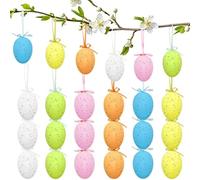 AYEUPZ Œufs de Pâques à Suspendre, Multicolores, réutilisables, décoration à Suspendre, Cadeau de P âques, Chasse à, décoration d'arbre de Pâques, Maison, Jardin, fête (B)