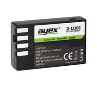 ayex Batterie Lithium-ION D-Li109 Durable et Auto-décharge pour Pentax SLR K-S2, K-S1, K-500, K-50, K-30, K-R GH5