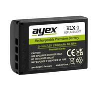 ayex BLX-1 Batterie de rechange Premium Series compatible avec OM System OM-1 OM-3 OM-1 Mark II