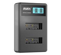ayex Double Chargeur USB pour Batteries Sony Li-ION Type NP-BX1 - Chargement Via Prise USB, Ordinateur Portable, Batterie Externe ou PC - Écran LCD avec indicateur de Charge